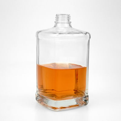 Akzeptables Kunden-Logo Glas-Spirit-Rum-Flasche 500 ml 750 ml Schraubkappe Versiegelung