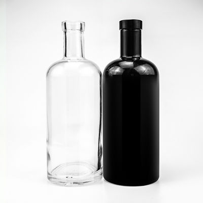 Runde leere Glasflasche für Wodka und Whisky 700 ml Kapazität