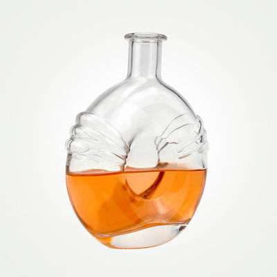 500 ml 700 ml klare Glasflasche mit Verschluss Korken für Brandy akzeptabel OEM/ODM Einzigartig
