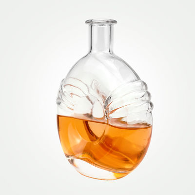 500 ml 700 ml klare Glasflasche mit Verschluss Korken für Brandy akzeptabel OEM/ODM Einzigartig