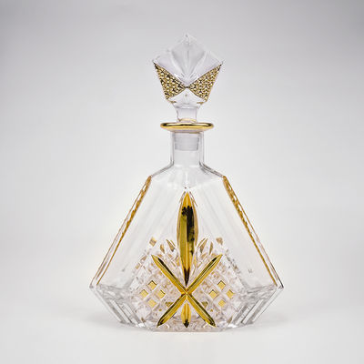 650 ml/700 ml/750 ml Glas Brandy Flaschen mit Fassungsvermögen und Glaskork