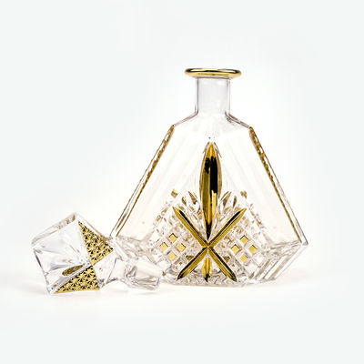 650 ml/700 ml/750 ml Glas Brandy Flaschen mit Fassungsvermögen und Glaskork