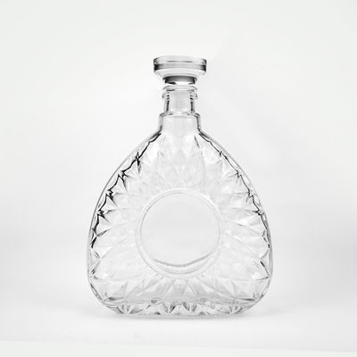 Akzeptables Kundenlogo 750 ml 75 cl klare Glasflasche für Spirituosen und Getränke