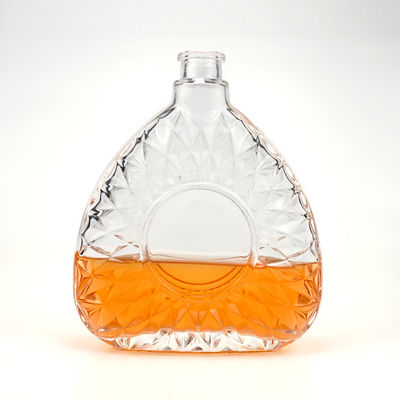Akzeptables Kundenlogo 750 ml 75 cl klare Glasflasche für Spirituosen und Getränke