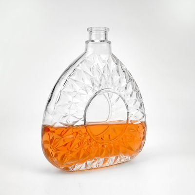 Akzeptables Kundenlogo 750 ml 75 cl klare Glasflasche für Spirituosen und Getränke