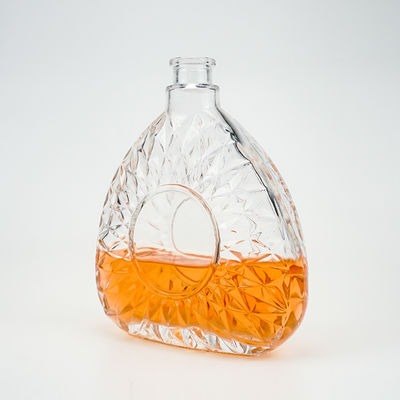 Akzeptables Kundenlogo 750 ml 75 cl klare Glasflasche für Spirituosen und Getränke