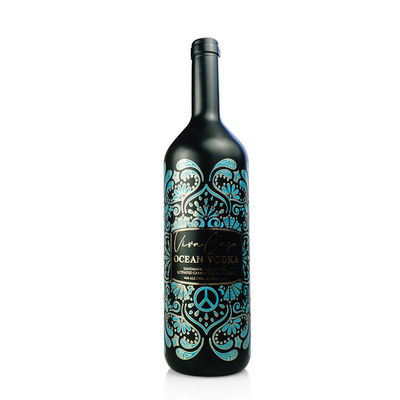 Custom Logo Printing Private Packaging Die Cut Embossed Private Hochzeit Rotwein Flaschen Etiketten