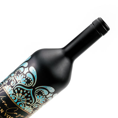 Custom Logo Printing Private Packaging Die Cut Embossed Private Hochzeit Rotwein Flaschen Etiketten