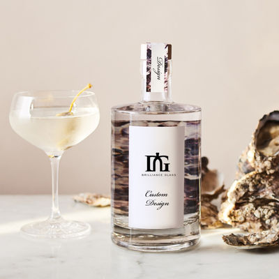 Glasmaterial Design Liquor Flasche für Wodka Gin Whiskey Tequila Spirit
