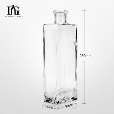 OEM/ODM Akzeptable 500 ml Quadratglasflasche für Getränke Spirituosen Alkoholgetränke