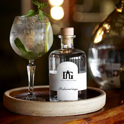 750 ml runde Glasflasche für andere Getränke Whisky Brandy Gin Wodka Rum Alkohol
