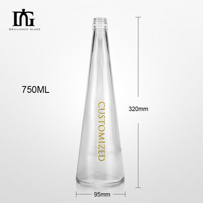 Maßgeschneiderte Luxus einzigartige Vase Glasflasche 700ml 750ml mit Korkkopf