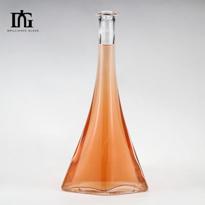 Akzeptabel OEM/ODM 500ml 700ml 750ml Klarglas Likör Whisky Wodka Gin Rum Brandy Flasche