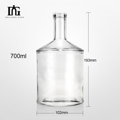 500 ml 700 ml 750 ml Whiskey Vodka Brandy klare Glasflasche mit individuell eingraviertem Etikett