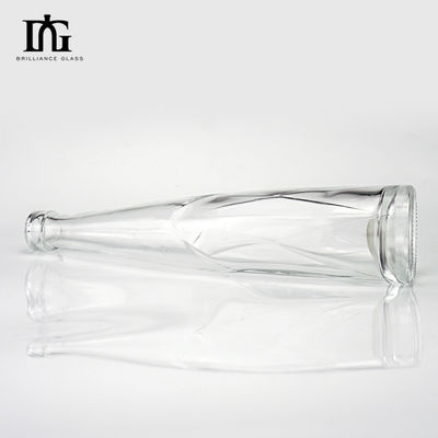 Glasmaterial 330 ml 500 ml Design-Kegel-Fruchtwein Getränkeflaschen mit Aluminiumdeckel