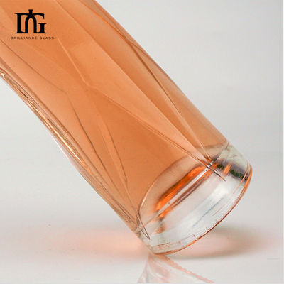 Glasmaterial 330 ml 500 ml Design-Kegel-Fruchtwein Getränkeflaschen mit Aluminiumdeckel