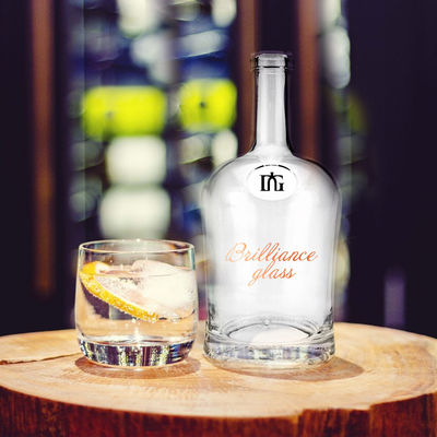 750 ml Glas Whiskey Rum Spirit Wodka Flasche mit Kork zum Heißstempeln
