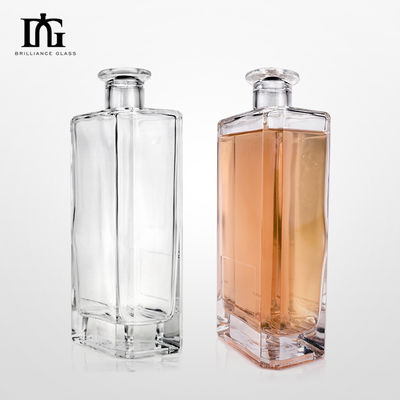 500 ml 750 ml Dicke Boden graviert Warmstempel Etikett Wodka Flasche für Liköre