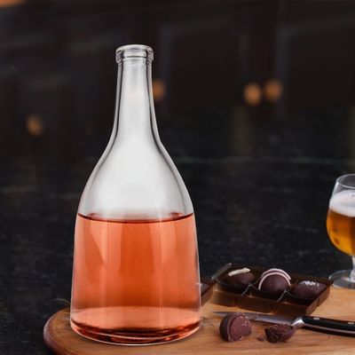 250 ml/500 ml/700 ml/750 ml Flasche mit rundem Glas mit Korkenverschluss