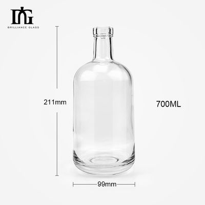 500 ml 750 ml Matte Schwarz Weiß Tequila Likör Glasflasche Wein Getränk Gin Wodka mit Kork