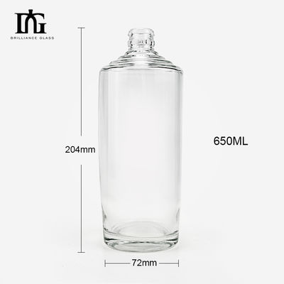 OEM/ODM akzeptabel Nordic Luxury 500 ml 700 ml 750 ml Flint Glasflasche für Wodka Whisky