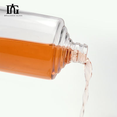 OEM/ODM akzeptabel Nordic Luxury 500 ml 700 ml 750 ml Flint Glasflasche für Wodka Whisky