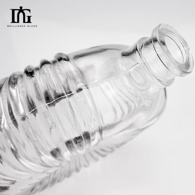 Glaskragen 500 ml Brandy Wein Gin Rum Whisky Alkohol Flasche mit Korken und Schraubverschluss
