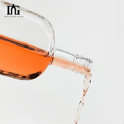 Einzigartiges Design Glasflasche 500 ml für Whisky Wodka Rum Gin Akzeptables Kundenlogo