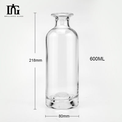Gravieroberfläche 700 ml Runde Flasche mit breitem Mund für klaren Wodka Whisky