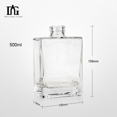 500 ml/700 ml/750 ml Kapazität Klassiker Quadratische Würfel Glas Whisky Brandy Wodka Flasche