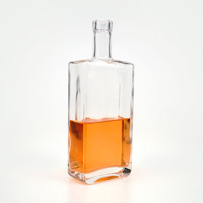 Glasflasche mit Elektroplattierung für individuelle Logo und Verpackung 700 ml 750 ml Wodka