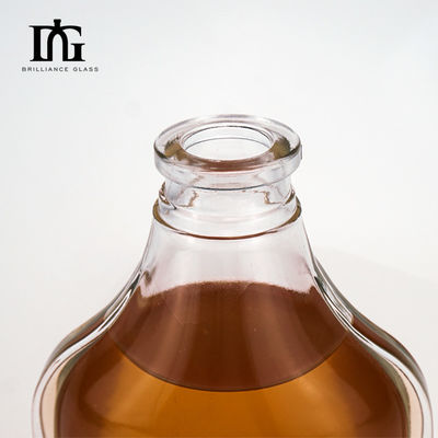 Leere klare Glasflasche für Alkohol Whisky Brandy Rum Gin Säure Etch Oberflächenbehandlung