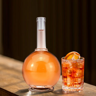 Glasmaterial Maßgeschneiderte klare Luxus-Flasche 750 ml 500 ml für Spirituosen