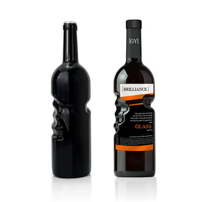 Glashalsband Material Runde Alkoholflasche 750 ml Klassiker Flintflasche mit Griff