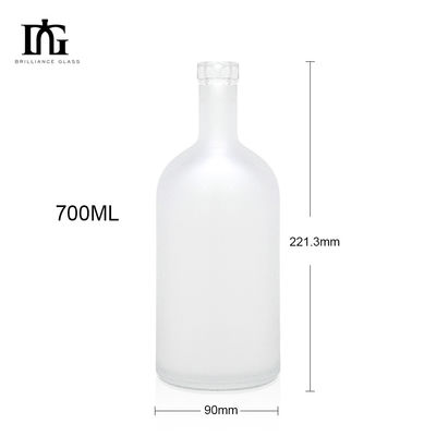 Glasflasche für Whisky-Glas 700 ml mit individuellem Etikett