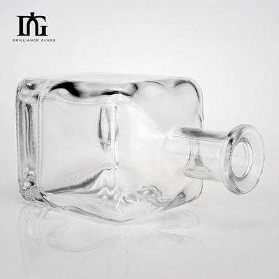 Akzeptables Kundenlogo Decal Quadrat Glasflasche für Whisky 350ml 500ml 700ml