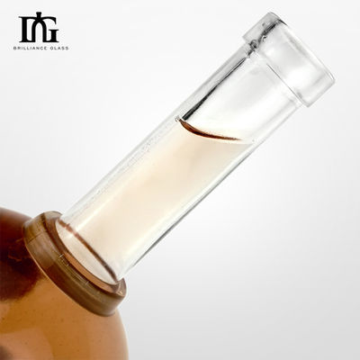 Halsband Glasmaterial 500ml Rum Whisky Flasche mit individuellem Siebdruck und mehr
