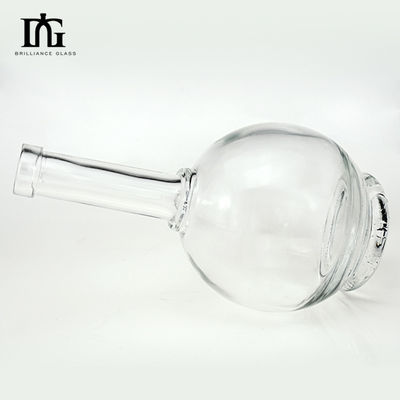 Halsband Glasmaterial 500ml Rum Whisky Flasche mit individuellem Siebdruck und mehr