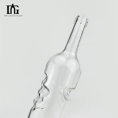 200 ml 375 ml 500 ml 750 ml 1000 ml rundes leeres Feuersteinglas Alkohol Wein Gin Whisky Wodka Tequila Glasflasche mit Korkdeckel