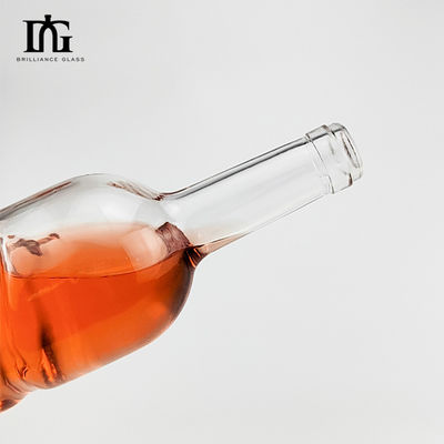 200 ml 375 ml 500 ml 750 ml 1000 ml rundes leeres Feuersteinglas Alkohol Wein Gin Whisky Wodka Tequila Glasflasche mit Korkdeckel