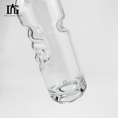 200 ml 375 ml 500 ml 750 ml 1000 ml rundes leeres Feuersteinglas Alkohol Wein Gin Whisky Wodka Tequila Glasflasche mit Korkdeckel