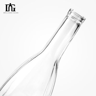 OEM/ODM akzeptabel 700ml Leere lange Hals Eis klare Glasflasche Wein Flasche Champagner