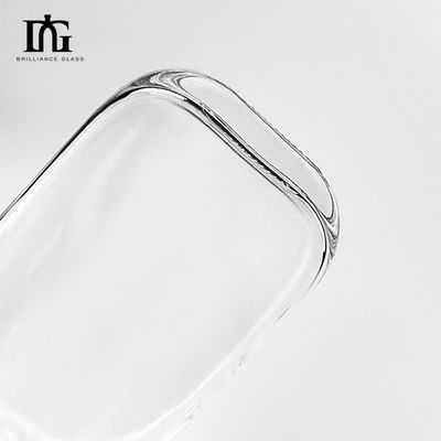 500 ml transparente Wodka-Glasflasche mit versiegeltem Kork und Gravierfläche