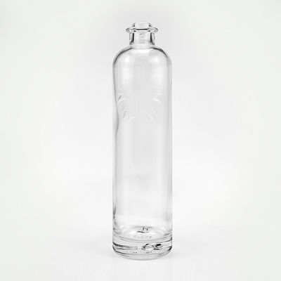 750 ml klare runde Glasflasche mit Korkkopf für Brandy Gin Rum Wodka Tequila Alkohol