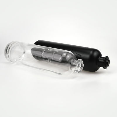 750 ml klare runde Glasflasche mit Korkkopf für Brandy Gin Rum Wodka Tequila Alkohol
