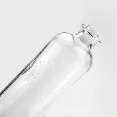 750 ml klare runde Glasflasche mit Korkkopf für Brandy Gin Rum Wodka Tequila Alkohol