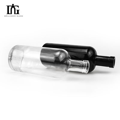 Einzigartiges Tequila-Design 700 ml 1000 ml matte schwarze Olivenöl-Glasflaschen mit Korken