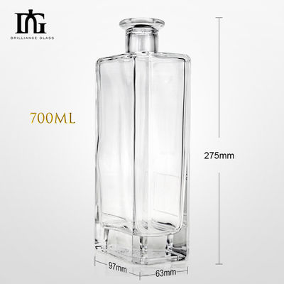 Siebdruck und Warmstempel Glasflasche für Brandy Rum Wodka 500ml/700ml/750ml