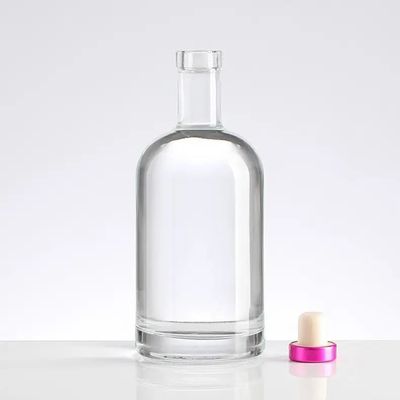 Versiegelungsart CORK 100 ml 200 ml 375 ml 500 ml 750 ml Matte Schwarz-Weiß Glasflasche für Gin