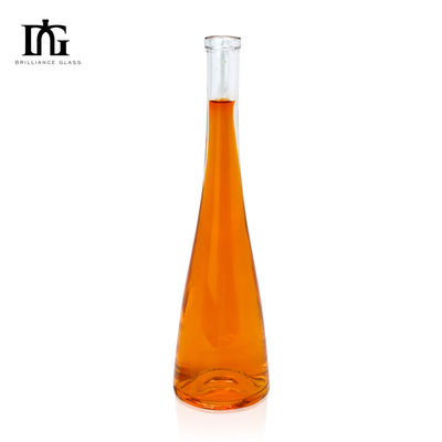 Direkt 500 ml leere, klare Glasflaschen mit Korken und Schraubkappe